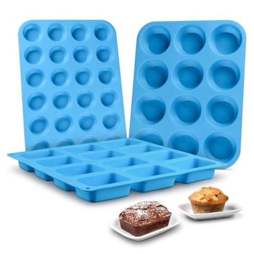 Muffin Pan Silicone Brownie Molds - Cupcake Pan Baking Silicone Molds Food Grade Silicone BPA Free Brioche Pan Pinch Test Approved
