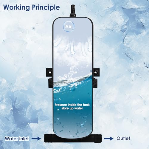 Image of Pre-Pressurized RV Accumulator Tank 1L 125PSI with 1 /2 MNPT Port Fitting,Reduced Pump Cycling,Flow Control Inner Bladder,Suitable for RV, Boat, Travel Trailer, Caravan