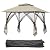YITAHOME 12x12ft Patio Gazebo Double Roof Pop Up Canopy Outdoor Portable Instant Tent with Netting for Lawn, Garden, Backyard and Deck, Beige