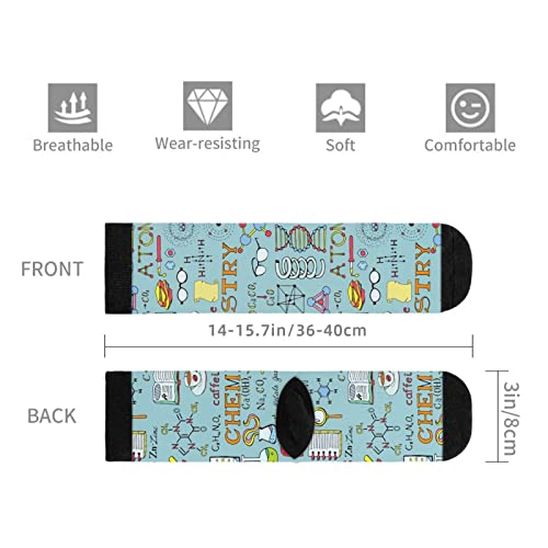 ACPPXF Chemistry Science Laboratory Socks Funny Crew Dress Socks For Men Women