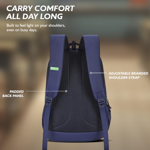 Image of United Colors of Benetton Unisex High-School Backpack BENTON | 3-Compartment Large Capacity Bag with Game Changer Graphics | Backpack for School Girls and Boys | 37L Capacity