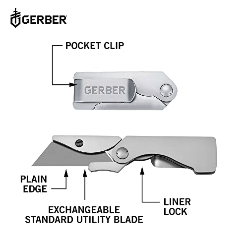 Gerber Gear 22-41830N Eab Pocket Knife And Money Clip, Edc Gear, Fixed Blade Knife, Stainless Steel #TOP1