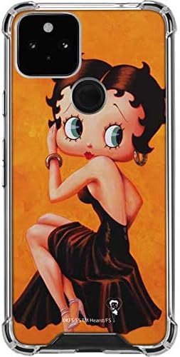 Skinit Clear Phone Case Compatible with Google Pixel 5 - Officially Licensed Betty Boop Little Black Dress Design