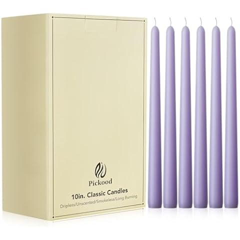 Pickood Lavender Taper Candles 30 Pack Cover