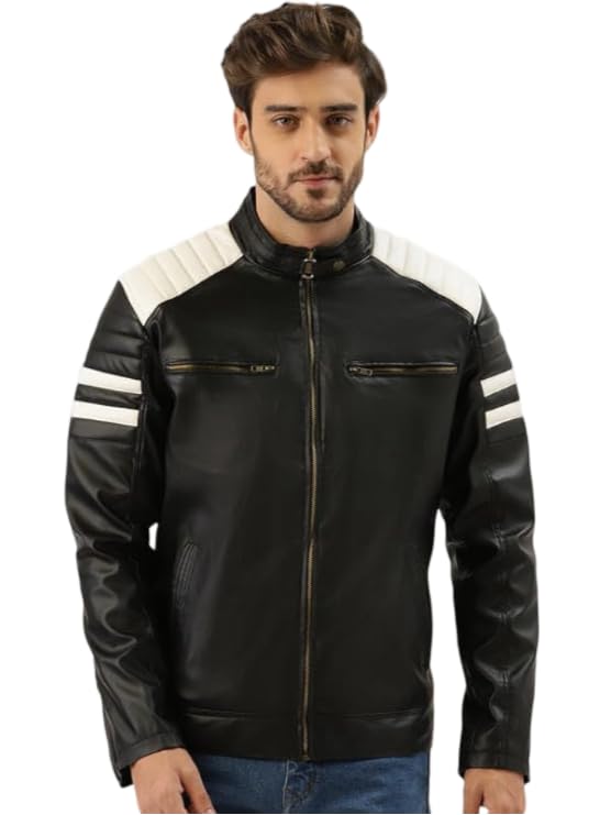 Leather Retail Men’s Faux Leather Textured Regular JacketLRBWBL1124 Leather Retail Men’s Faux Leather Textured Regular JacketLRBWBL1124