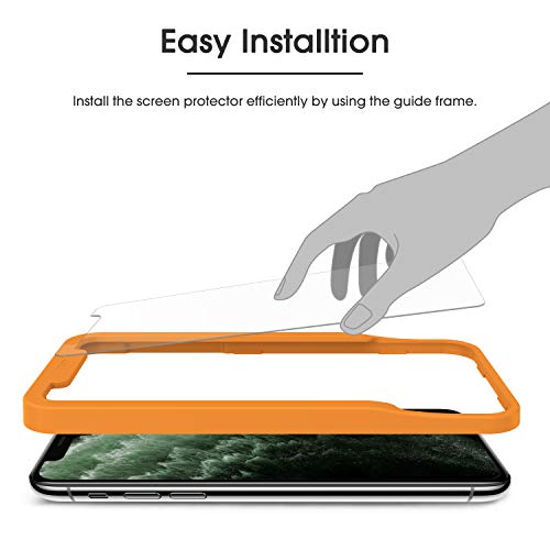 Image of OMOTON Pack of 4 Tempered Glass Screen Protector Film for iPhone 11 Pro /X /XS [Installation Kit Provided] Anti-Scratch, Easy Installation, Bubble-Free, Transparent [5.8 Inches /5.8 Inches)