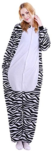 Everglamour 5055601171531 Onesie/Body Suit, Unisex-Adult, Black and White, Large