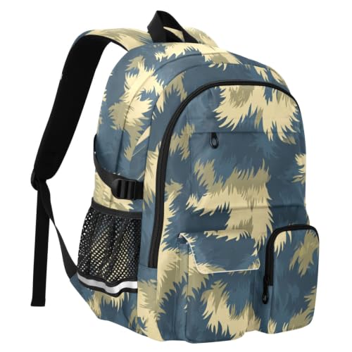 Mochila para laptop de 17.5" con diseño de oso azul y verde para escuela y trabajo 2
