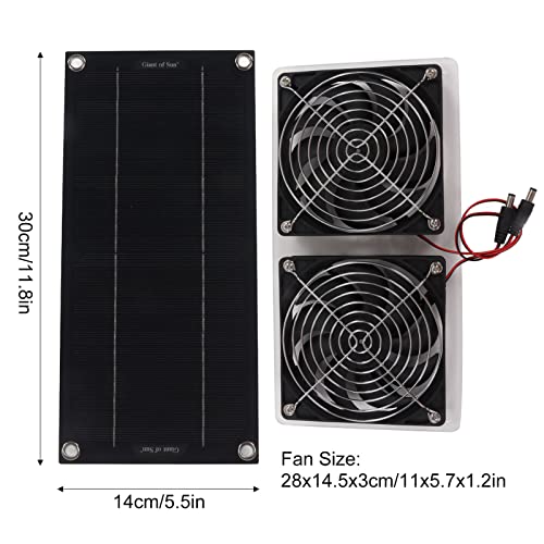 Ventilador solar ao ar livre, kit de ventilador de painel solar à prova d'água ecologicamente corre