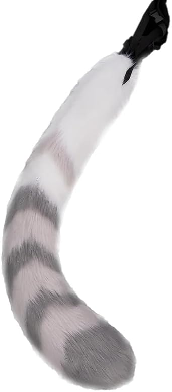 KIRA KIRA ZZZ Seth Lowell Tail Cosplay Accessories 125cm Game Zenless Zone Zero Seth Cosplay Prop Fluffy Faux Fur Fox Tail Grey