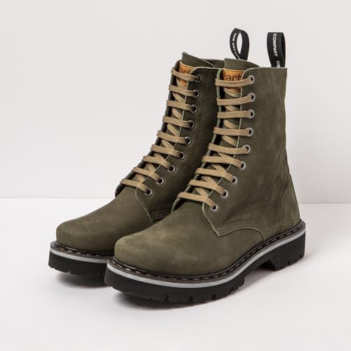 Art Unisex. 111671222003_0G3 Botines De Piel 1167 Marina Verde (36), Plano, Cordones, Casual - 3
