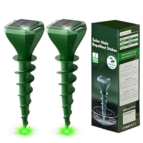 MEKEET 2er Pack, Maulwurf Vertreiber, Maulwurf Vertreiber Testsieger, Maulwurfschreck, Maulwurf Vertreiben, Maulwurf, Wühlmaus Vertreiben, Wühlmausschreck, Der Maulwurf