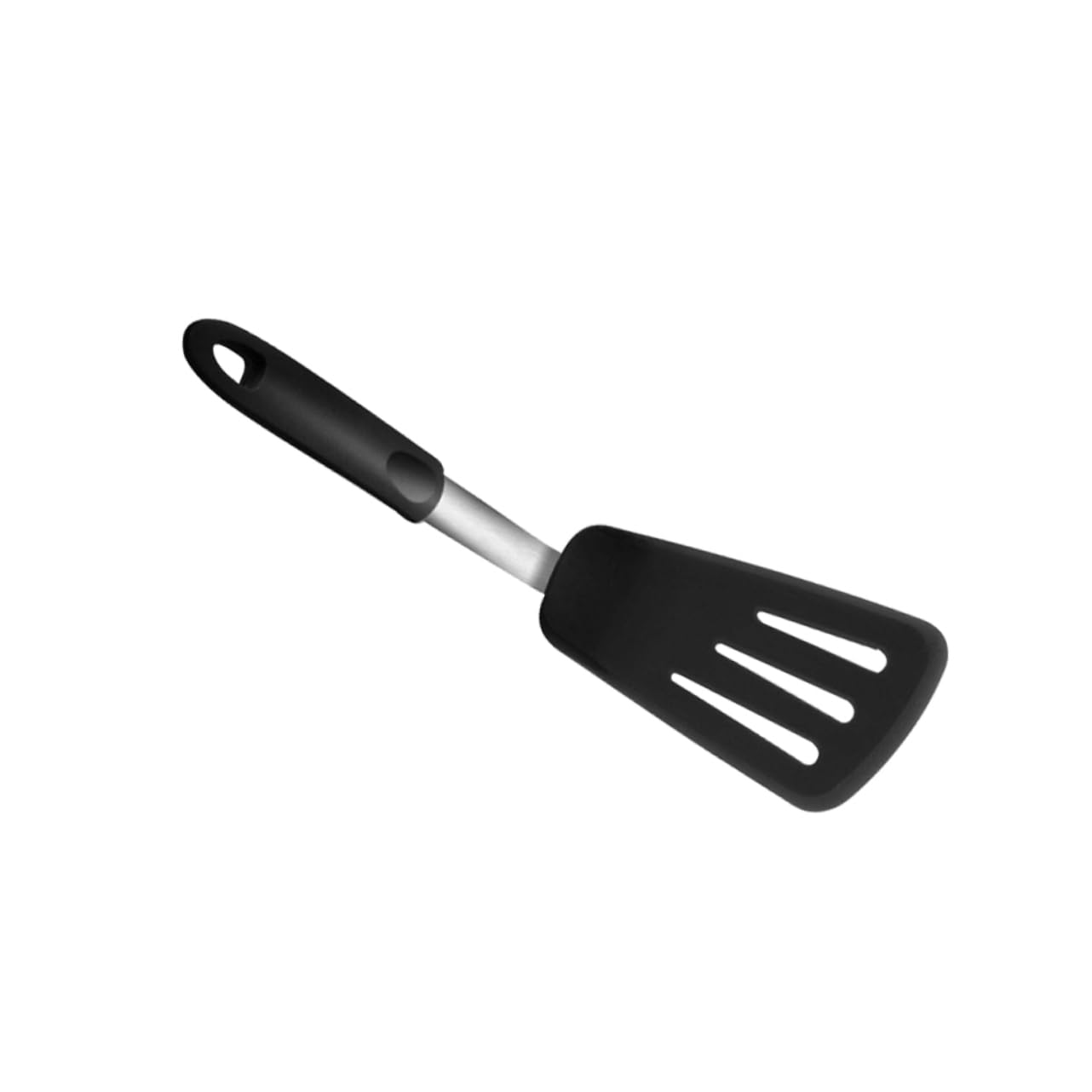 TOPBATHY 2piezas Espátula De Cocina De y Acero Inoxidable Utensilio De Cocina Antiadherente Para Sartenes y Ollas Diseño Para Colgar Color Negro