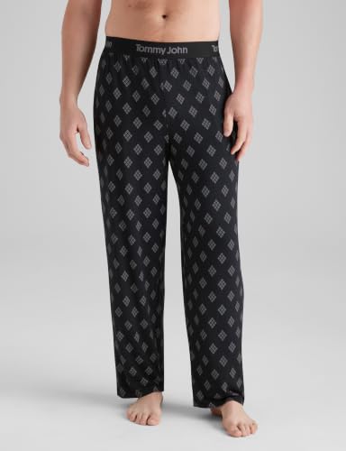 Image of Tommy John Men's Second Skin Pajama Pants - Comfortable Soft Sleep & Lounge Bottoms for Men