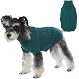 Hjumarayan Hundepullover - Schlicht & Elegant Pullover Hund Warme Hundepullover Mittelgroße Hunde mit Loch für Leine Schöner Hundepulli mit Beinen für Französische Bulldogge (Pfauengrün XL)