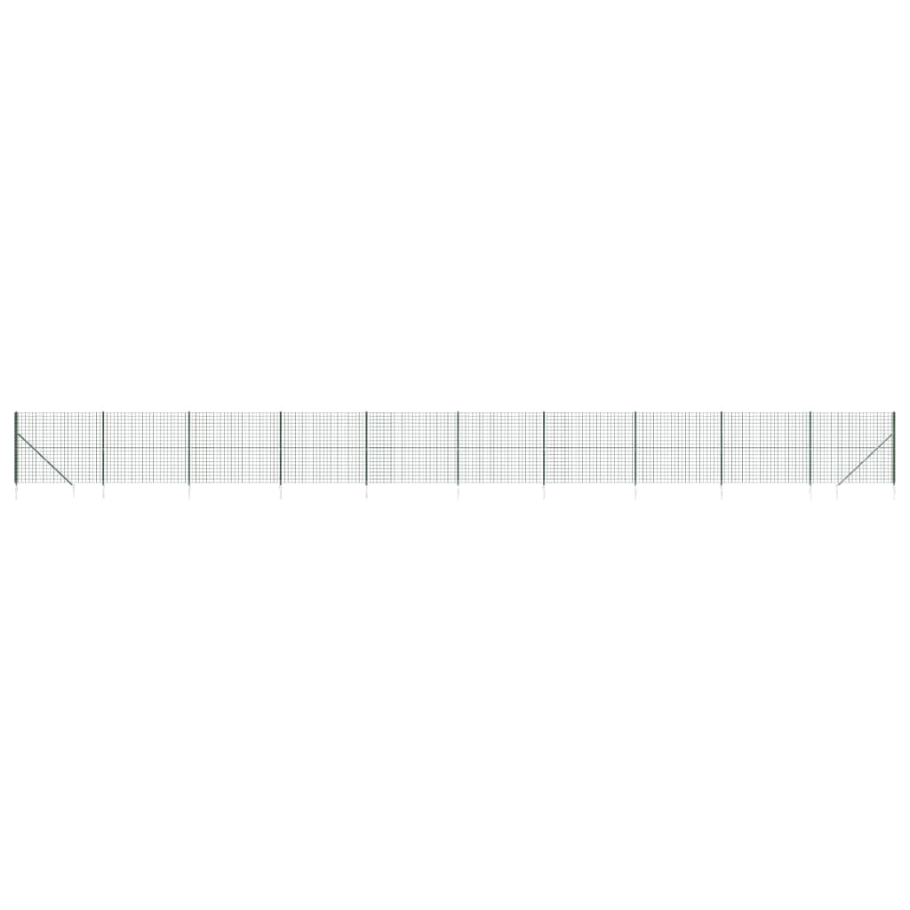 LAPOOH Cerca de Alambre con Pinchos de Anclaje Verde 1,4x25 m, Malla Metalica, Malla Alambre, Alambre para Conejos, Vallas De Obra, Mallas para Gallinero, Malla Fina De Malla De Alambre
