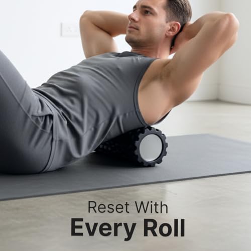 Image of Cult Foam Roller for Deep Tissue Massage - Muscle Recovery, Pain Relief & Mobility Training - Ideal for Gym, Yoga, and Home Workouts- Black
