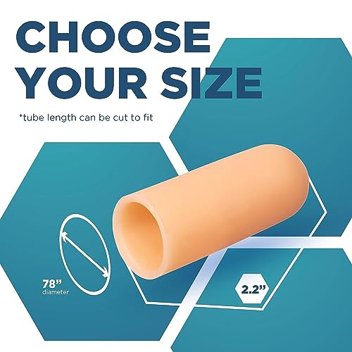 The Sole Care 6pcs Silicone Gel Toe Caps | Toe Cover Caps for Painful Blisters Calluses Corns, Protective Toe Caps | Women & Men (Beige)