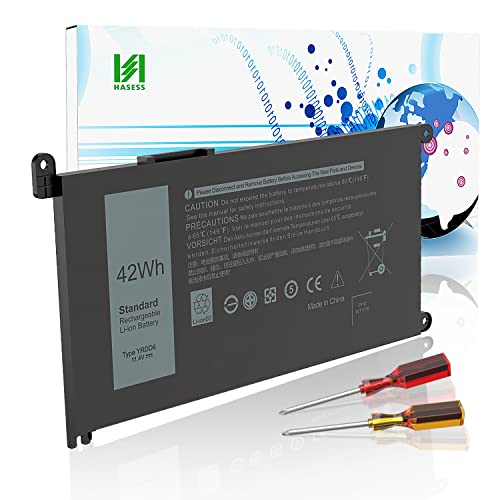 HASESS YRDD6 Battery Replacement for Dell Inspiron 5482 5485 5488 5491 3310 3493 3582 3593 3793 5493 5585 5593 5480 5590 5591 5594 5598 15 3583 3584 Vostro 3491 5481 5581 5490 1VX1H VM732 11.4V 42Wh