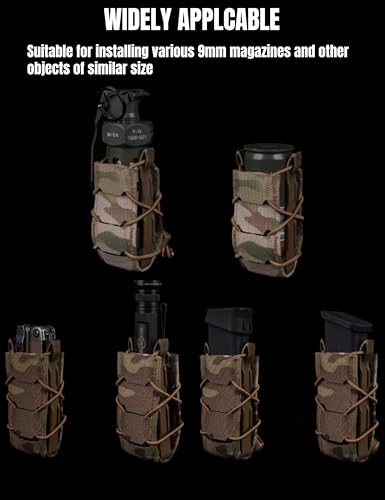 Bolsa táctica para cargadores triple para evitar caídas de munición en cinturones de 9mm 3