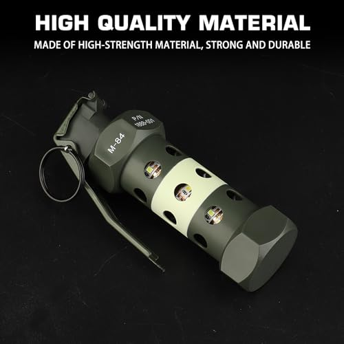 Gunyoo Airsoft Flashbang Modell Taktische Handgranate Spielzeug Outdoor Camping Notlicht für Paintball Kampf CS Schlacht Spiel Militär Cosplay Requisiten Feld Training