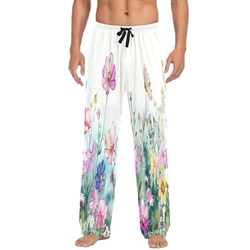 Vêtements de nuit pour la maison : pantalon de pyjama homme à poches
