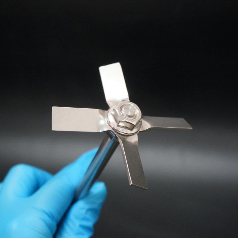 1set 40mm-120mm 30° Stainless Steel Three Leaf/Cross Leaf Stirring Paddle for Laboratory Mixer Eqipment(60x8x300mm)