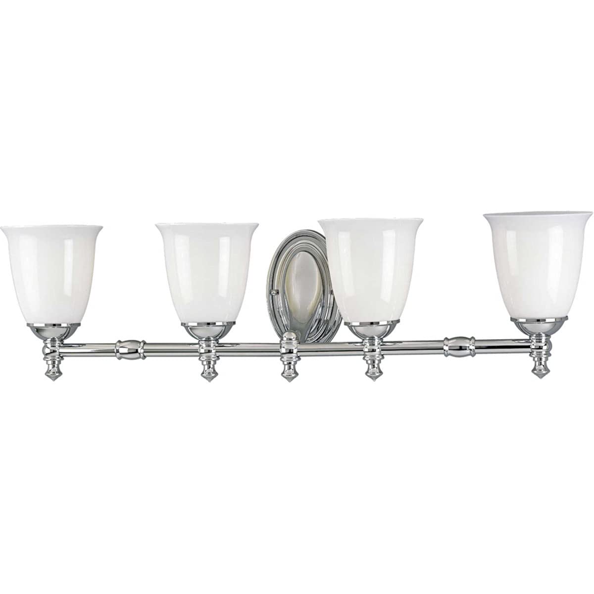Progress Lighting P3041-15 Victorian Bath & Vanity, 4-Light, Polished Chrome