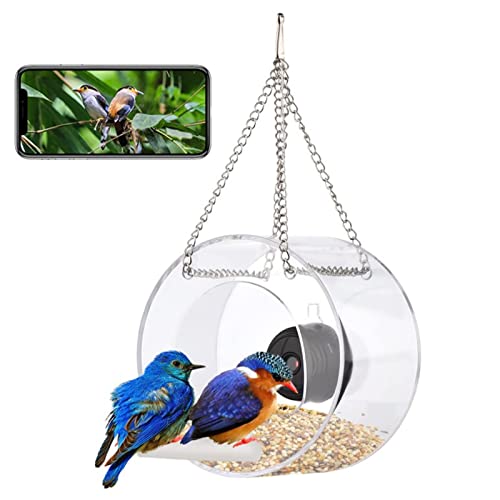 Mangeoire à oiseaux intelligente | Mangeoire à Oiseaux Intelligente avec Caméra Wifi | 720P HD Oiseaux Mangeoires Caméra Bird Buddy Maisons pour Jardin | Nichoir sauvage pour terrasse, pelouse et jard