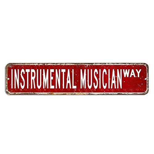 Instrumental Musician Wall Art Signs Gift For Instrumental Musician French Vintage Metal Sign Profession Aluminum Sign Workshop Metal Sign Decorative Door Garden Sign Street Plaque Housewarming Gift #TOP24