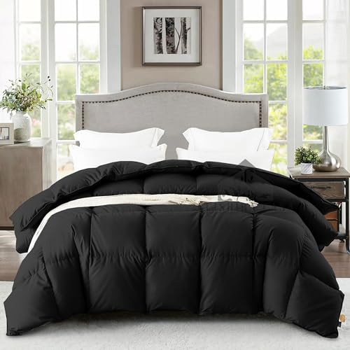 Image of Heavy Winter Comforter Single Size 60 inchX90 inch | 600 GSM Fill for Winter Comforter /Rajai /Duvet /Blanket Hotel Luxury Soft Fluffy Single Size - Black Color