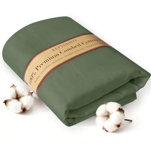 KEPYDRMTF 100% Combed Cotton Fabric by The Yard in Solid Color Army Green Fabric 13 Options for Quilting Sewing Crafts Binding Backing and Lining (Army Green 2/3 Yard pre Cut)