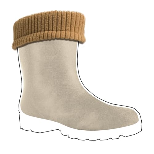 3Kamido GoTherm Gummistiefel mit einem Innenschuh aus natürlicher Wolle, sehr komfortabel und sehr warm, aus PVC, mit rutschfester Sohle, wasserdicht und für Jugendliche und Erwachsene geeignet