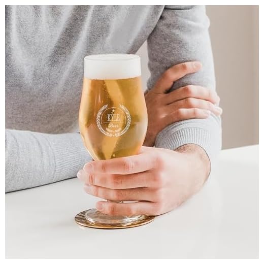 Verre à Bière Personnalisé avec Nom - Verre à Bière Gravé avec Nom: Personnalisable avec du Texte, Différents Designs et Polices D'écriture