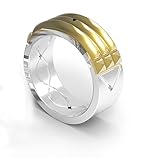 Atlantis Ring 925 Silver ring Custom ring Rings for men and rings for women (Silver plated gold, 8)