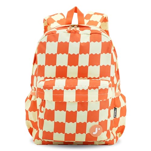 Image of J World Oz Middle School Backpack for Kids. Cute Laptop Bookbag for Girls Boys, Wiggle Coral