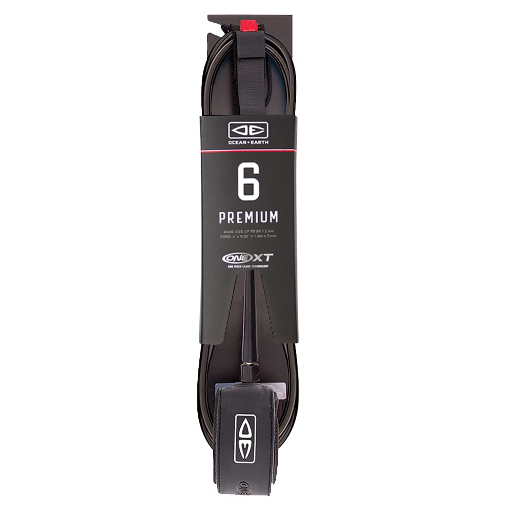 Ocean and Earth Premium 6ft Surf Leash 6 feet Black
