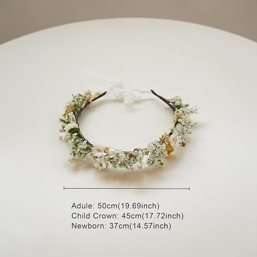 Corona seca de flores para niña miniatura 5