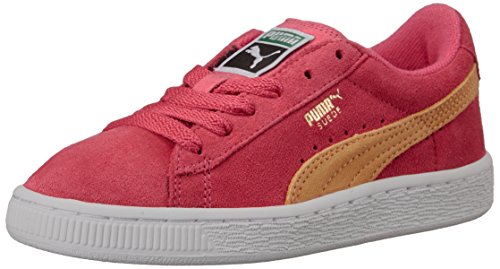 PUMA Suede JR Classic Sneaker (Little Kid/Big Kid) , Beetroot Purple/Peach Cobbler, 5.5 M US Big Kid