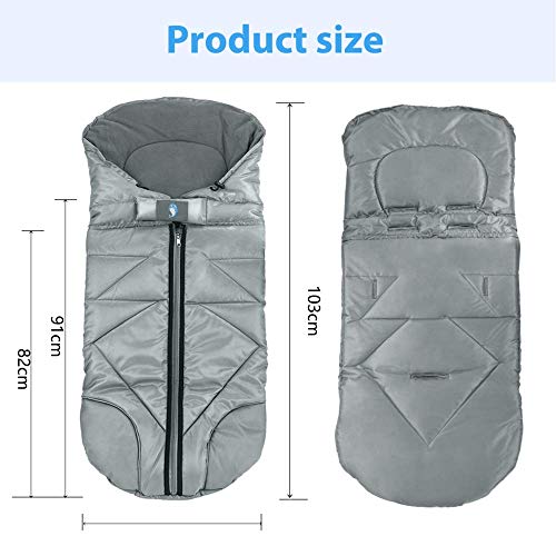 image for Stroller Sleeping Bag, FOCHEA Universal Bunting Bag for Stroller, Thic