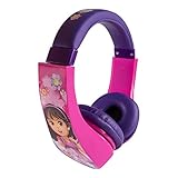 Dora and Friends 30362 Kid Safe Over the Ear Headphone w/ Volume Limiter, pink/purple by Sakar