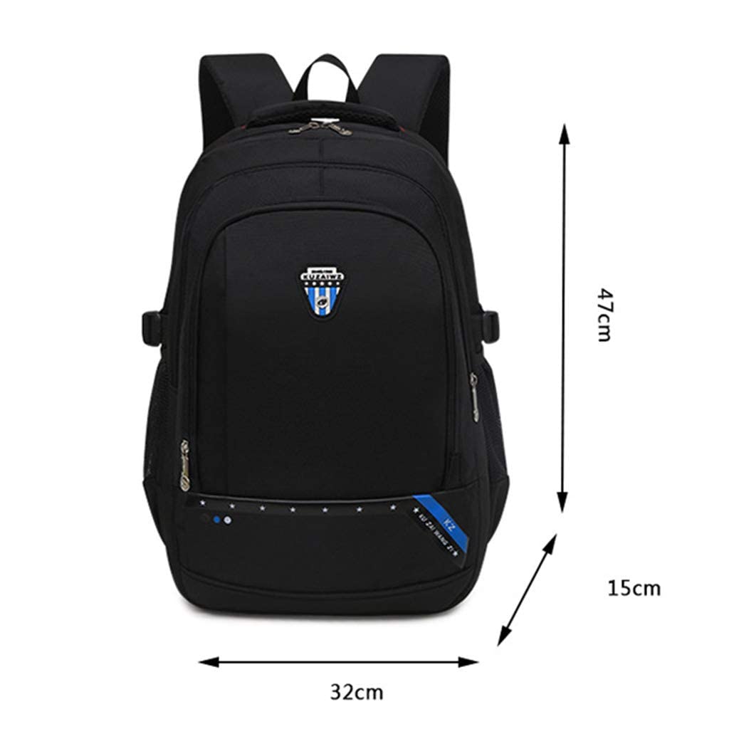 ESNY Zaino per Borsa della Scuola Nera per Ragazzi Ragazze Adolescenti, Primario/secondario/liceo per Studenti per Laptop da Viaggio da Viaggio per Laptop Uomini di Grand Black