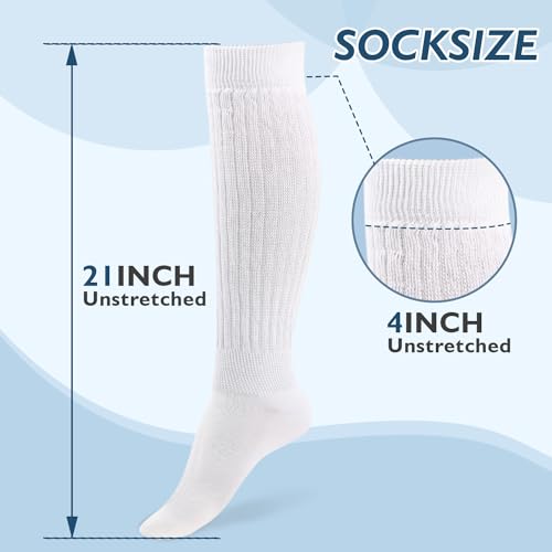 Buauty Women's Slouch Socks, Soft Extra Long Scrunch Knee High Sock fall Winter Knit Slouchy Thigh High Boot Socks4