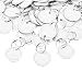 Fanrel 100 Pieces Metal Rimmed Key Tags Round Paper Tags with Split Rings (31mm, White)