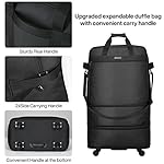 Hanke Suitcases with Wheels Expandable Foldable Luggage Bag Suitcase Collapsible Rolling Travel Bag Duffel Bag for Men Women Lightweight Suitcases without Telescoping Handle, Black - Image 3