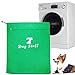 Sac à linge pour animal domestique-Sac de lavage pour Aide à la lessive pour chien, chat, cheval, petits animaux domestiques - Grande taille - Avec 6 balles de succion (chien, 78,7 x 68,6 cm, vert)