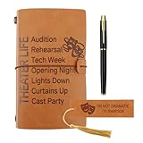 Theater Gifts, Broadway Gifts, Theatre Life Leather Journal, Comedy Tragedy Mask Theatre Travelers Writing Jounal, Theatre Tech Week, Musical Theatre Gifts for Drama Student Graduation Birthday
