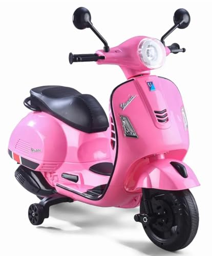 Image of Vespa 12v Battery Operated Rechargeable Ride On Scooter for Girls and Boys || 1 to 6 Years Kids Scooty, Pink
