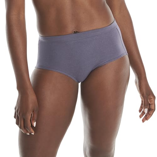 Image of Hanes Womens Underwear Pack, Pure Comfort Organic Cotton Panties For Full Coverage Briefs, Solid /Print Mix, 9 US (Pack of 3)