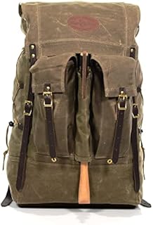 Frost River Isle Royale Bushcraft Backpack - Durable Waxed Canvas Outdoor Hiking Pack, 45 Liter, Field Tan